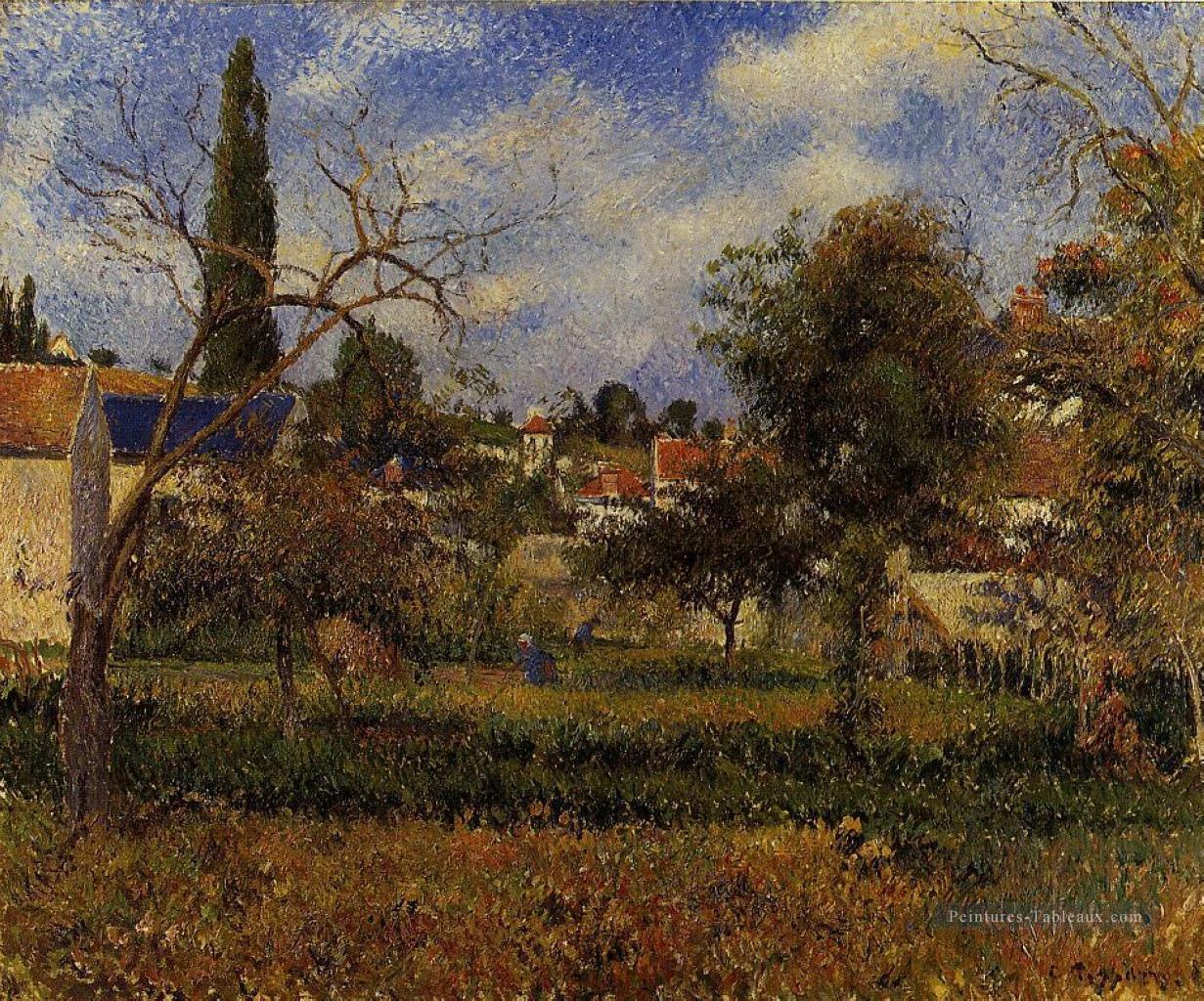 potagers pontoise 1881 Camille Pissarro paysage Peintures à l'huile